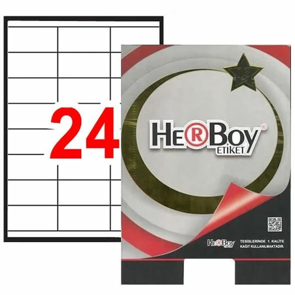 Herboy Lazer Etiket 100 YP 70x35 Lazer-Copy-Inkjet HB-1324 ürün görseli 1