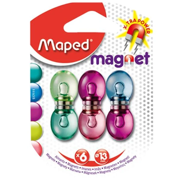 Maped Mıknatıs 13 MM 6 LI 517111 ürün görseli 1