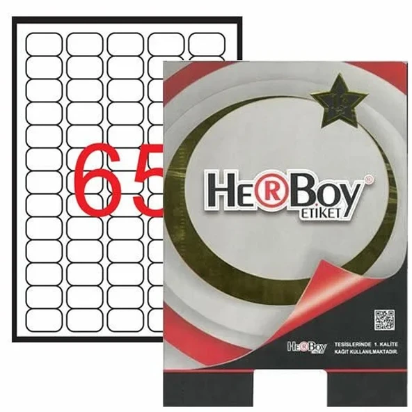 Herboy Lazer Etiket 100 YP 38.1x21.2 Lazer-Copy-Inkjet HB-1065 ürün görseli 1