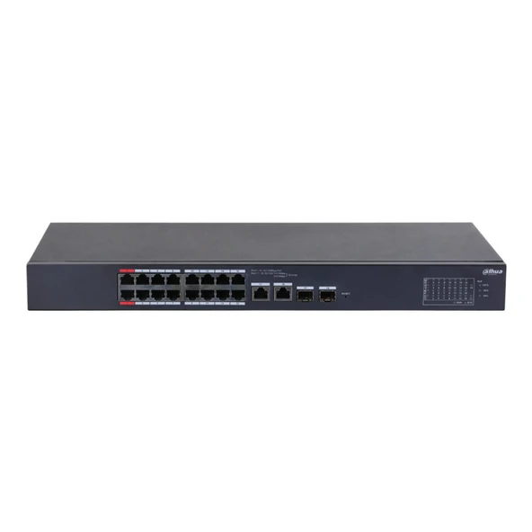 DAHUA CS4218-16ET-190, 16Port, Megabit, PoE 190W, 2 Port SFP Gigabit Combo, Cloud Yönetilebilir, Switch ürün görseli 1