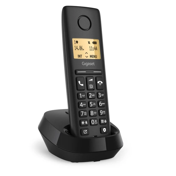 GIGASET PURE 100, Dect Telefon, Siyah, 14 Saat Konuşma, 180 Saat Bekleme, 50 Kişilik Rehber ürün görseli 1