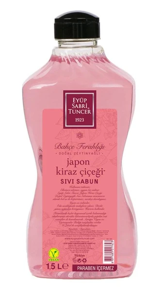Eyüp Sabri Tuncer 1,5lt Japon Kiraz Çiçeği  Sıvı Sabun Doğal Zeytinyağlı ürün görseli 1