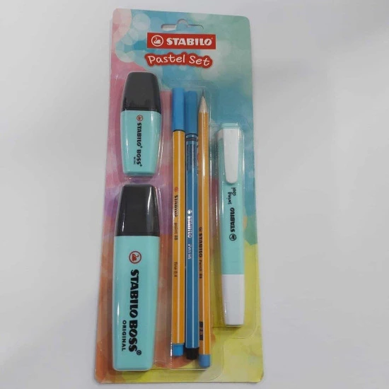 Stabilo Fosforlu Kalem Tek Renk Pastel Set 6 Lı Mavi 70/113-6 ürün görseli 1