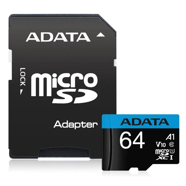 Adata 64GB Premier microSDXC Card with Adapter UHS-I Class10 V10 Hafıza Kartı ürün görseli 1