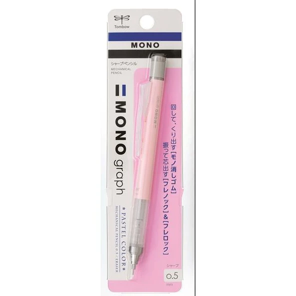 Tombow Versatil Kalem Mono Graph Pastel 0.5 MM Blisterli M.Pembe ürün görseli 1