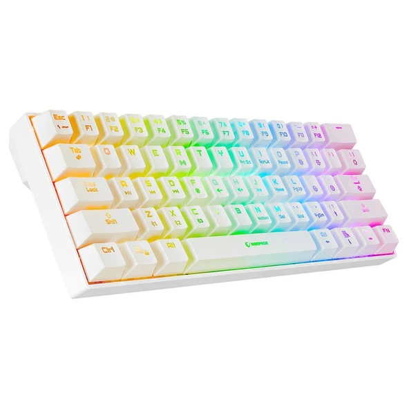 Rampage KB-RX63 B-ATOM Beyaz Bluetooth RGB Backlight Blue Switch Mekanik Q 63 Tuşlu Oyuncu Klavyesi ürün görseli 1