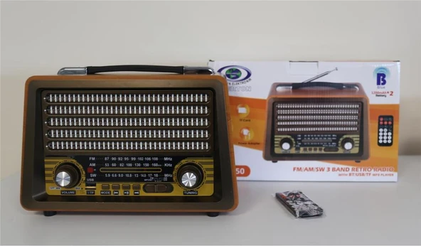 Everton Rt-750  Bluetooth Fm-Usb-Tf-Aux  Şarjlı Nostaljik Radyo ürün görseli 1