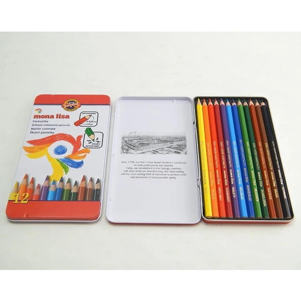 Koh-i Noor Set Of Artist´s ColouRed Pencils 3812 12 ürün görseli 1