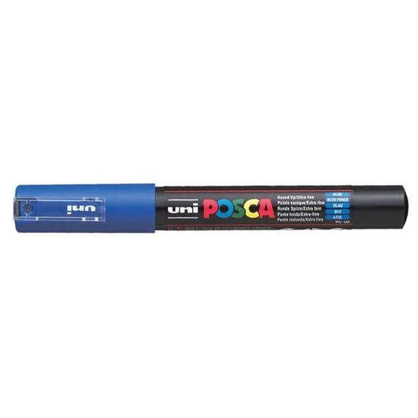Uni-Ball Markör Boyama Posca Su Bazlı Poster 0.7 MM Mavi PC-1M ürün görseli 1