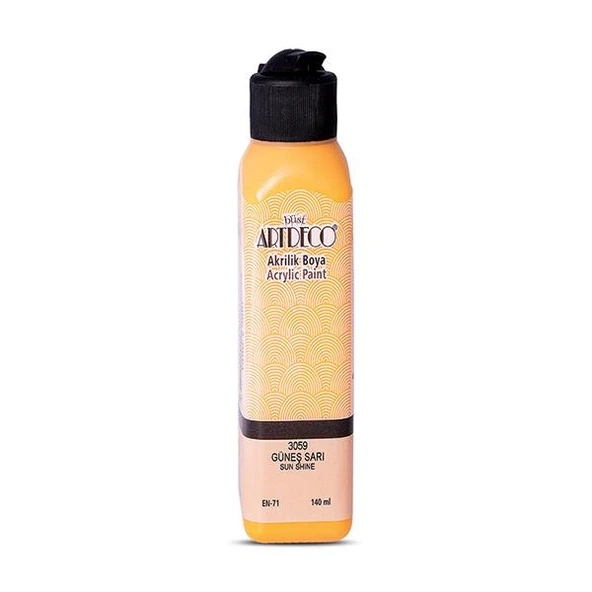 Artdeco Akrilik Boya 140 ML Güneş Sarı 070R-3059 ürün görseli 1