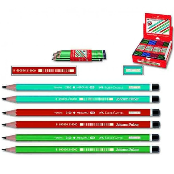 Faber-Castell Kurşun Kalem Mercanlı Köşeli 105 2160000 ürün görseli 1