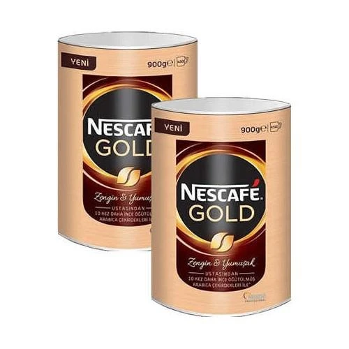 Nescafe Gold Hazır Kahve 900 Gr Teneke X 2 Adet ürün görseli 1