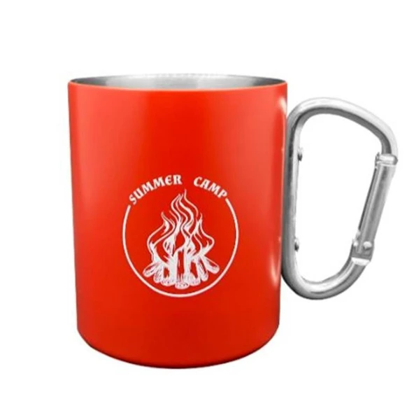 ORCAMP Karabina Çelik Kupa Kırmızı 180ml OUT-1850 ürün görseli 1