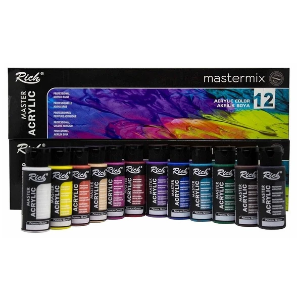 Rich Akrilik Boya Master-Mix 60 CC 12 Li ürün görseli 1