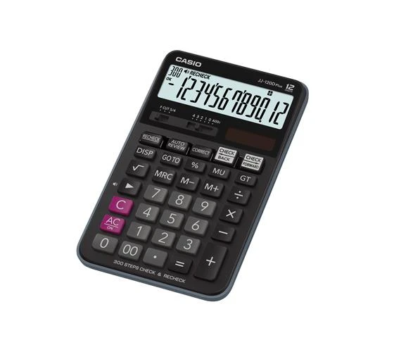 Casio JJ-120D Plus İşlem Kontrollü 12 Hane Masa Üstü Hesap Makinesi ürün görseli 1