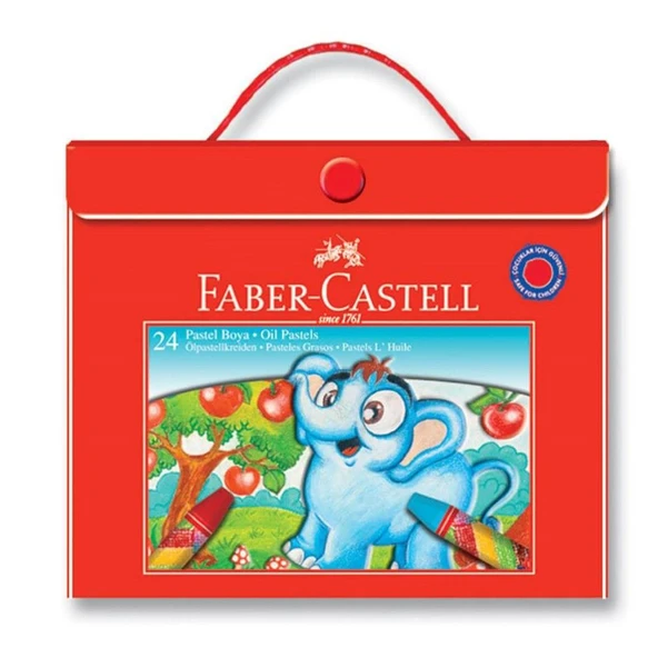 Faber-Castell Pastel Boya Plastik Çantalı 24 Renk ürün görseli 1