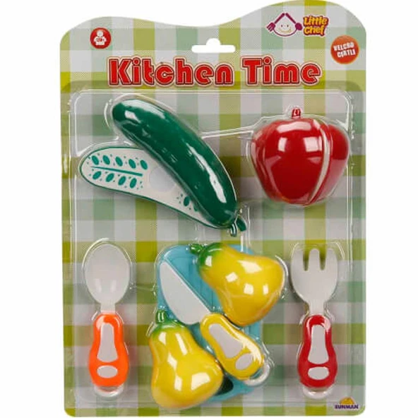 Sunman Oyuncak Little Chef Kesme Tahtalı Sebze ve Meyve Seti 10 Parça ürün görseli 1