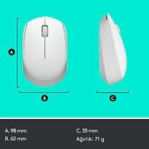 Logitech 910-006867 M171 Kablosuz Beyaz Mouse - Resim 2