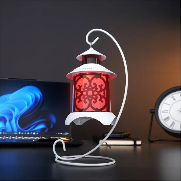 Mikado MD-20BT Beyaz Dekoratif 5W 1200mAh BT-LED Işıklı Bluetooth Hoparlör ürün görseli 1
