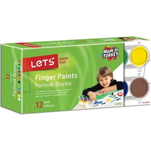 Lets Parmak Boyası 25 ML 12 Renk L-5512 ürün görseli 1