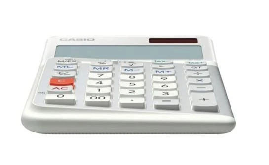 Casio JE-12E-WE Beyaz 12 Hane Masa Üstü Ergonomik Tuşlu Hesap Makinesi ürün görseli 1