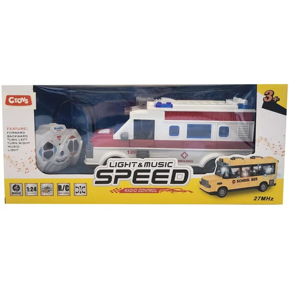 Ctoy Oyuncak Işıklı Sesli Ambulans CTOY-WL-167B ürün görseli 1