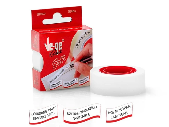 Vege Görünmez Bant Soft Tape 19x25 ürün görseli 1