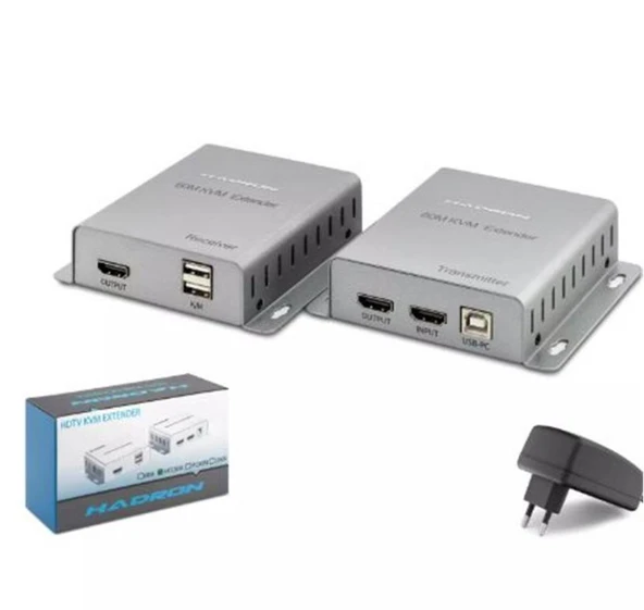 Hadron Hdx1355 Hdmi Kvm Extender 1080P 60M Silver ürün görseli 1