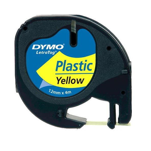 Dymo Letratag Şerit Plastik 12 MMx4 MT Sarı 91202 ürün görseli 1