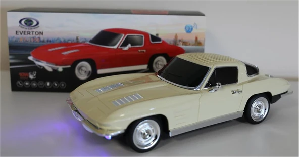 EVERTON RT-1956 Bej Arabalı  Bluetooth Fm-Usb-Tf-Aux Şarjlı Nostaljik Radyo ürün görseli 1