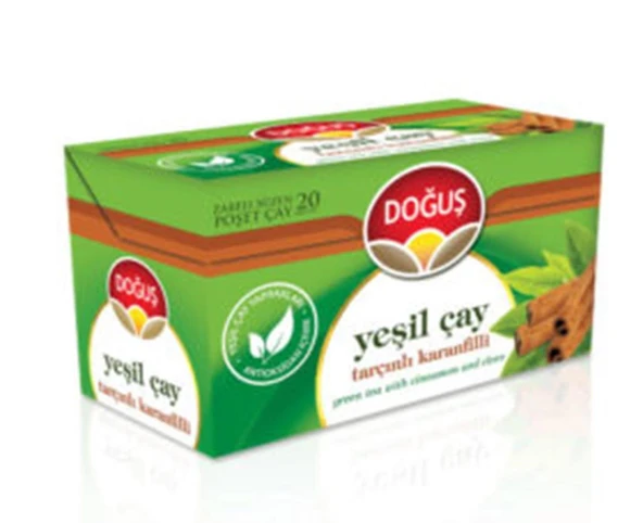 Doğuş Yeşil Çay Tarçınlı Karanfilli Poşet Çay 20x1.75G ürün görseli 1