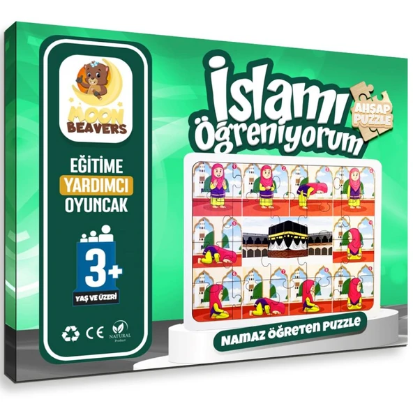 Moon Beavers İslamı Öğreniyorum Puzzle Serisi - 4 Erkek Abdest ürün görseli 1