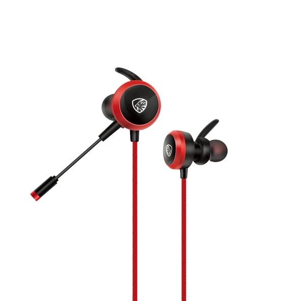 Hytech HY-GK2 3,5 Oyuncu Esnek Mikrofonlu Kırmızı Kulakiçi Kulaklık ürün görseli 1