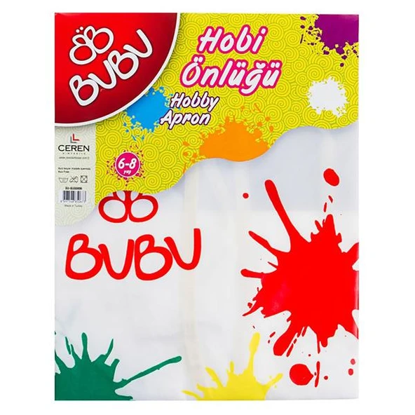 Bu-Bu Boyama Önlüğü 6-8 Yaş Su Geçirmez BUBU00006 ürün görseli 1