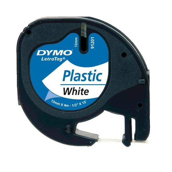 Dymo Letratag Şerit Plastik 12 MMx4 MT Beyaz 91201 59422 ürün görseli 1