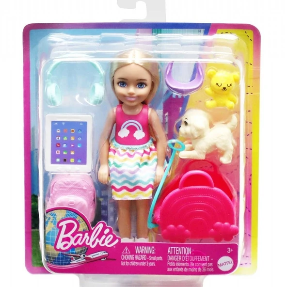 Barbie Seyahatte Chelsea Bebek ve Aksesuarları HJY17 ürün görseli 1