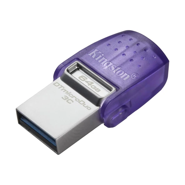 Kingston DTDUO3CG3-64GB DataTraveler microDuo 3C 200MB-s dual USB-A + USB-C Flash Bellek ürün görseli 1