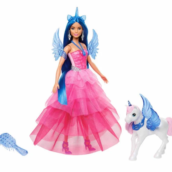 Barbie Mavi Saçlı Prenses Bebek ürün görseli 1