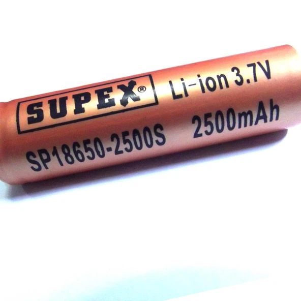 Supex ICR18650-2500MA 3.7V 12C Lityum ion Pil ürün görseli 1