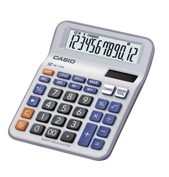 Casio MC-12M-W 12 Hane Masa Üstü Hesap Makinesi ürün görseli 1