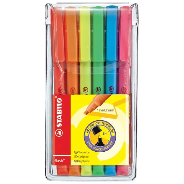 Stabilo Fosforlu Kalem Flash 6 Lı 555/6 ürün görseli 1