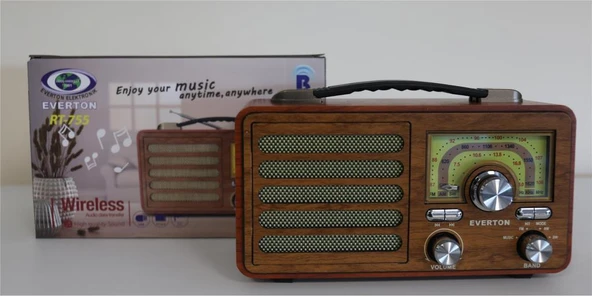 Everton Rt-755 Bluetooth Fm-Usb-Tf-Aux Şarjlı Nostaljik Radyo ürün görseli 1