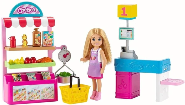 Barbie Chelsea Meslekleri Öğreniyor Market Çalışanı Chelsea Ve Oyun Seti GTN67 ürün görseli 1