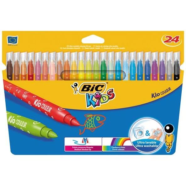 Bic Keçeli Boya Kalemi Kids Couleur 24 Renk 841800 ürün görseli 1