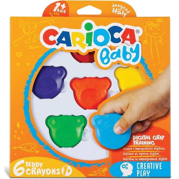 Carioca Teddy Bebek Cryayons 6 LI 42956 ürün görseli 1