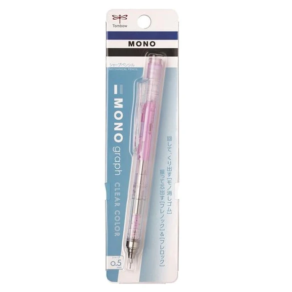 Tombow Versatil Kalem Mono Graph 0.5 MM Şeffaf Pembe ürün görseli 1