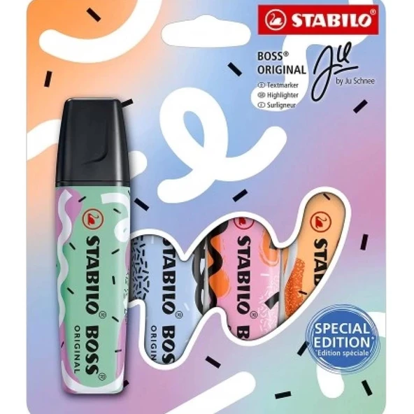 Stabilo Fosforlu Kalem Boss Original Pastel-By Ju Schnee 4 Lü 70/4-1-101-10 ürün görseli 1