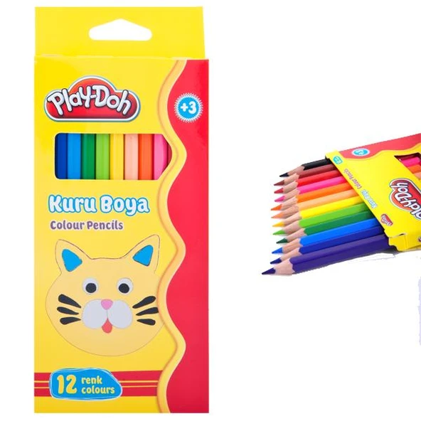 Play-Doh Kuru Boya Tam Boy 12 Renk PLAY-KU001 ürün görseli 1