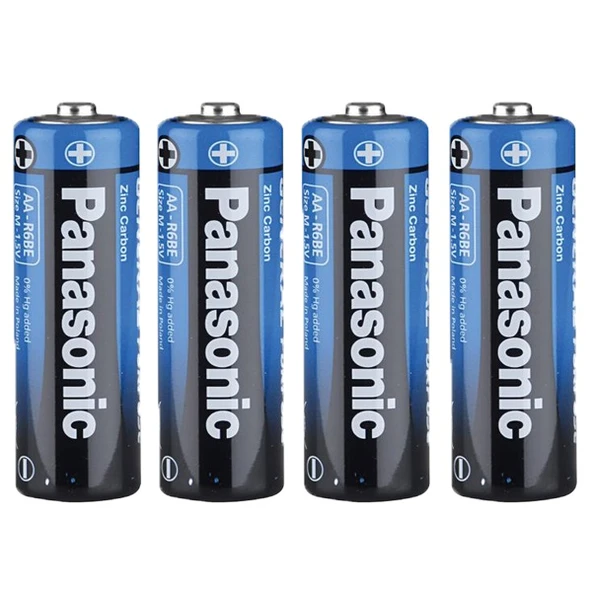 Panasonic Çinko Karbon Kalem Pil (AA) R6BE/4S ürün görseli 1