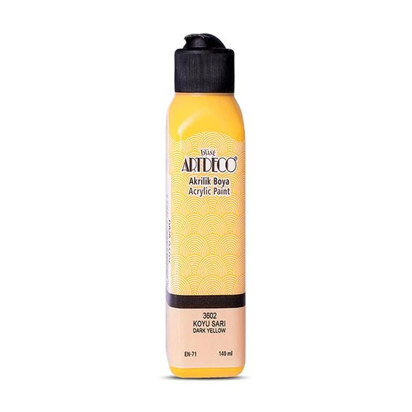 Artdeco Akrilik Boya 140 ML Koyu Sarı 070R-3602 ürün görseli 1